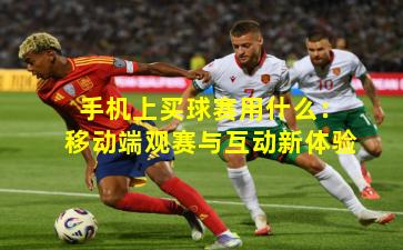 手机上买球赛用什么:移动端观赛与互动新体验